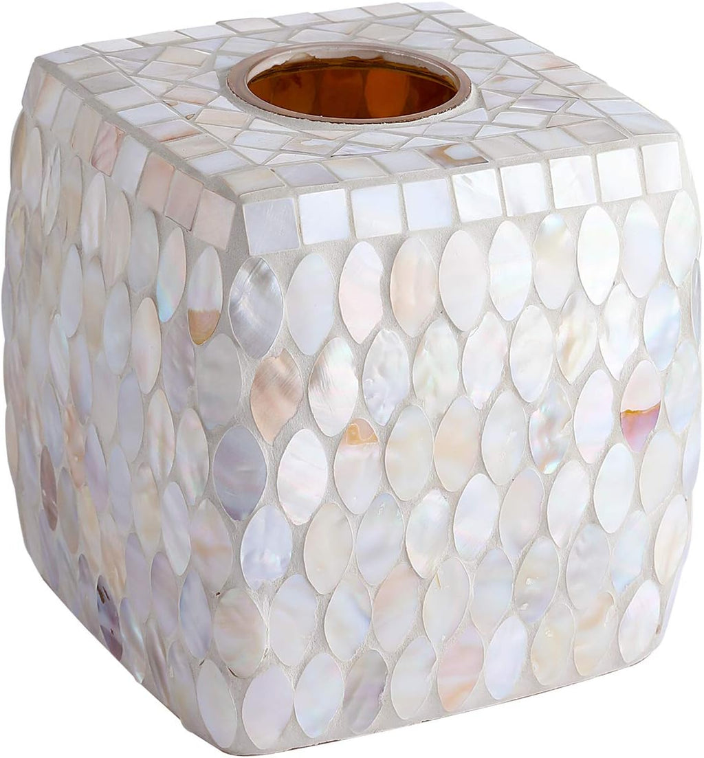 Mosaic Glass Tissue Holder Square Box Pack of 2 B912