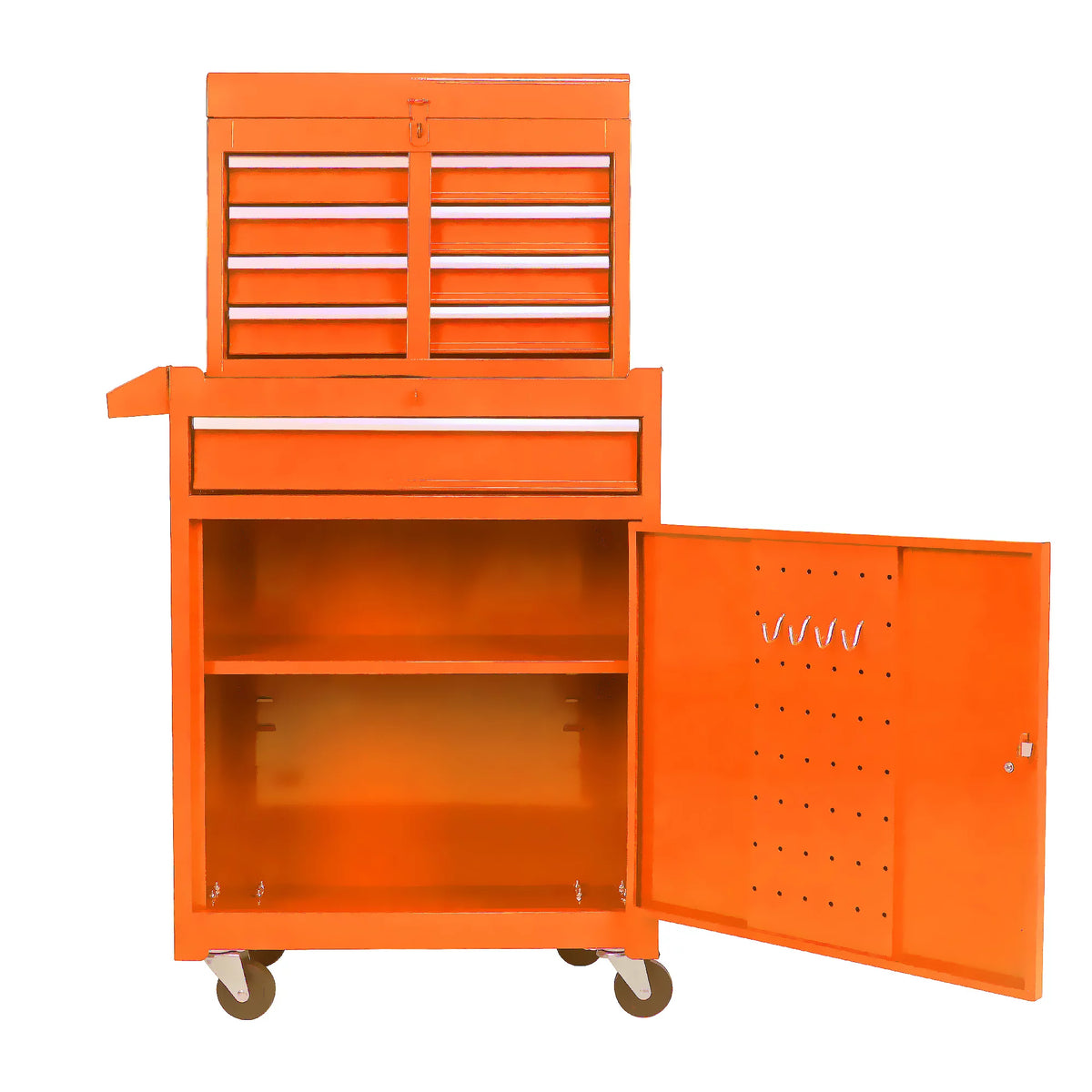 2 in 1 Steel Rolling Tool Chest, 8 Drawer, Black A681