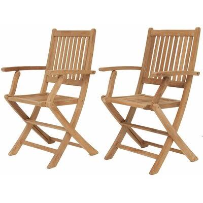 Folding Teak Patio Dining Chair E759947