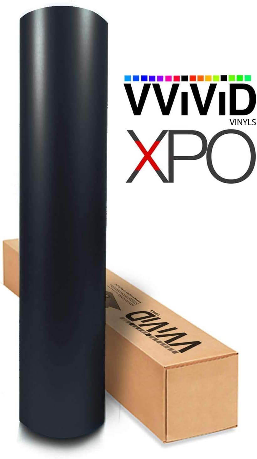 Matte Black Vinyl Wrap Roll 9ft x 5ft Pack of 2 W329