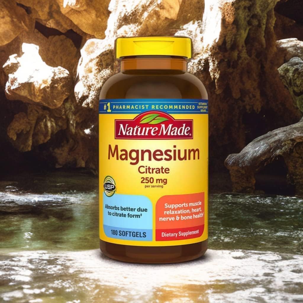 Magnesium Citrate 250 mg Dietary Supplement 180 Softgels E81966