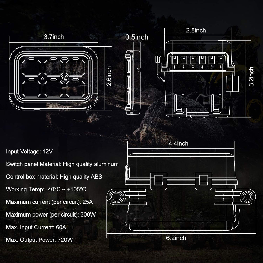 6 Gang Touch Switch Panel with Harness G78861