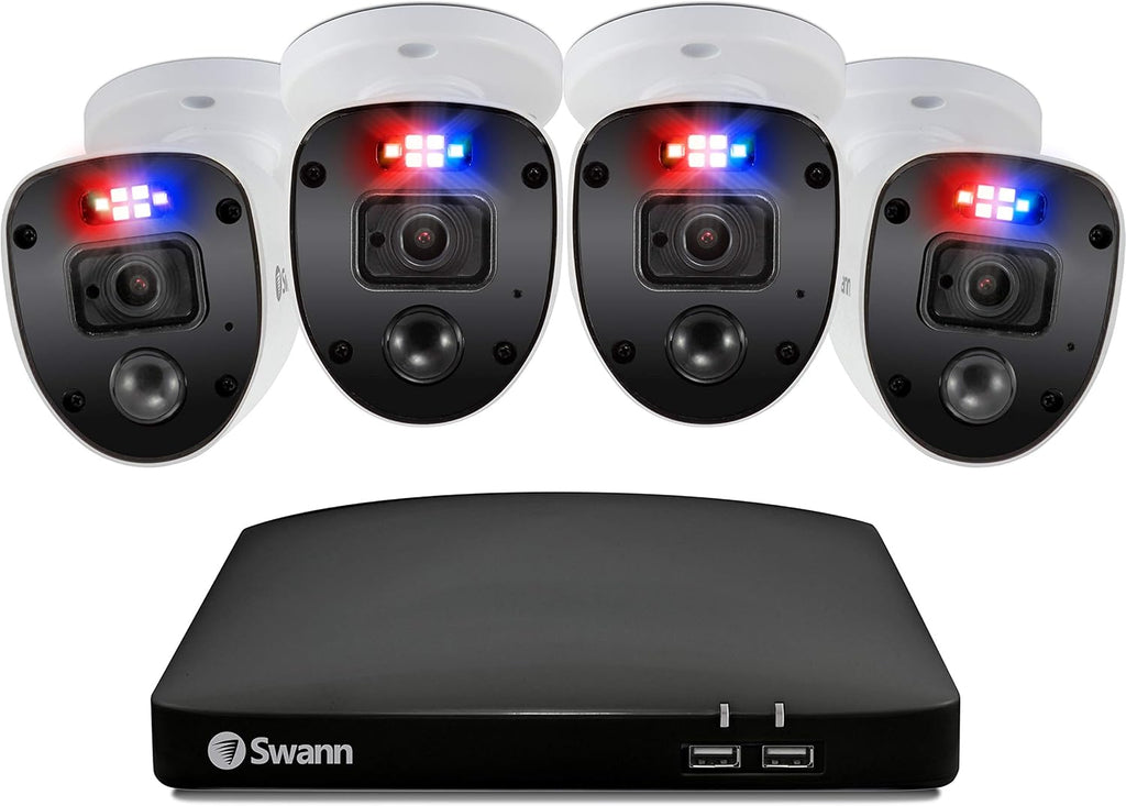 4 Channel 4 Camera Wired 1080p HD DVR Security System with 1TB HDD U90929