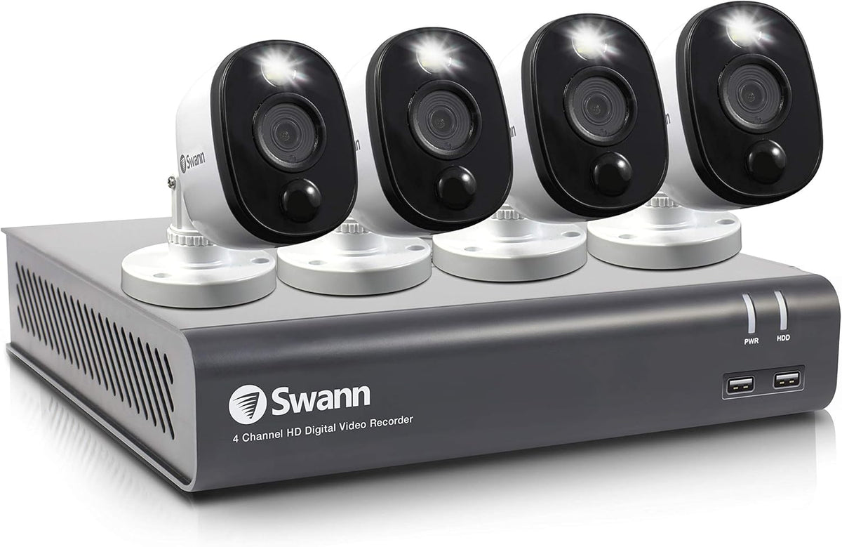 4 Channel 4 Camera Wired 1080p HD DVR Security System with 1TB HDD U90929