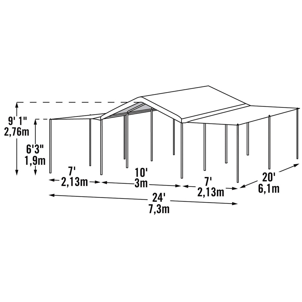 10x20 3-in-1 Canopy White H4690