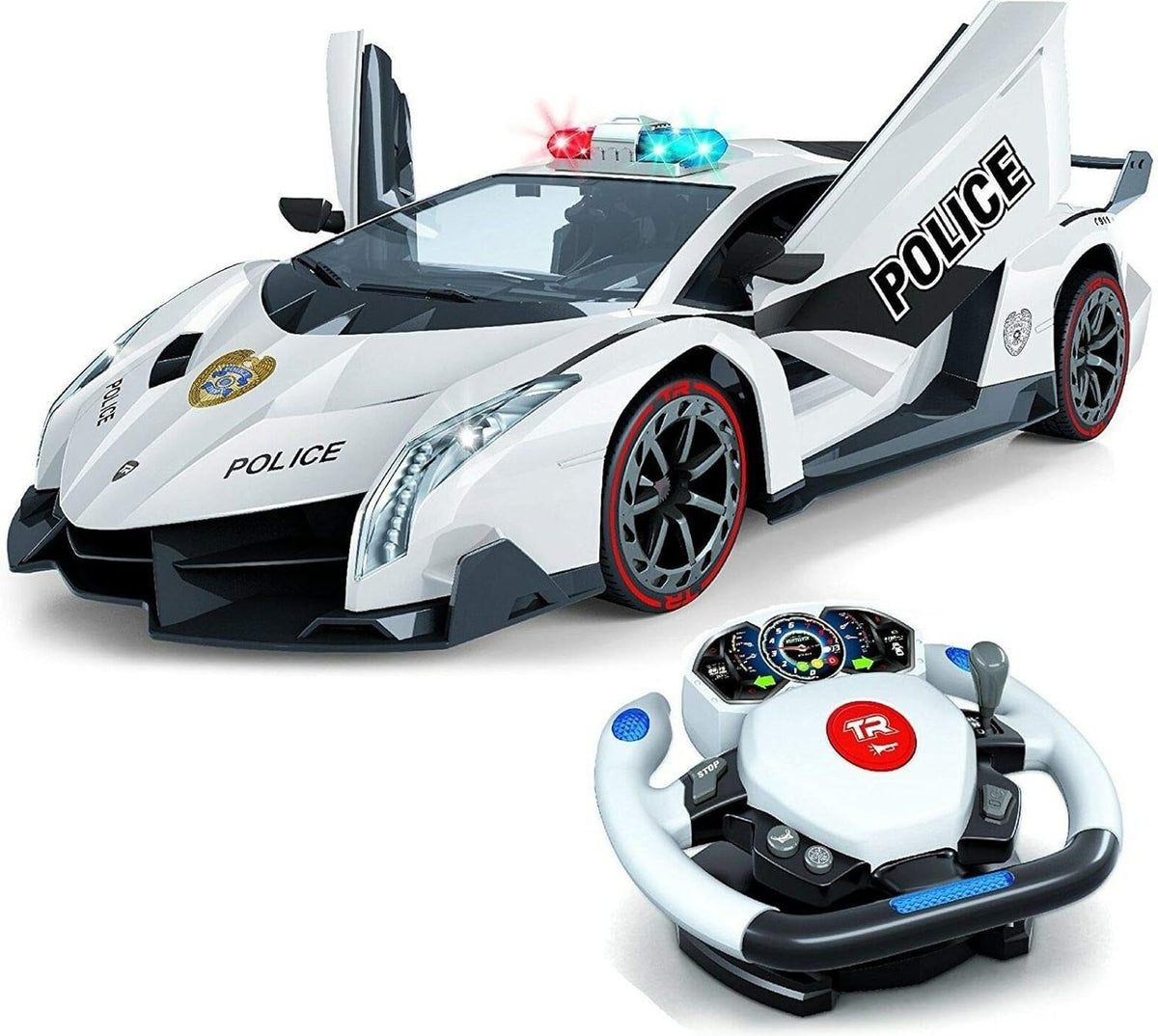 Remote Control Police Car 1:12 Scale 2.4Ghz Q5822