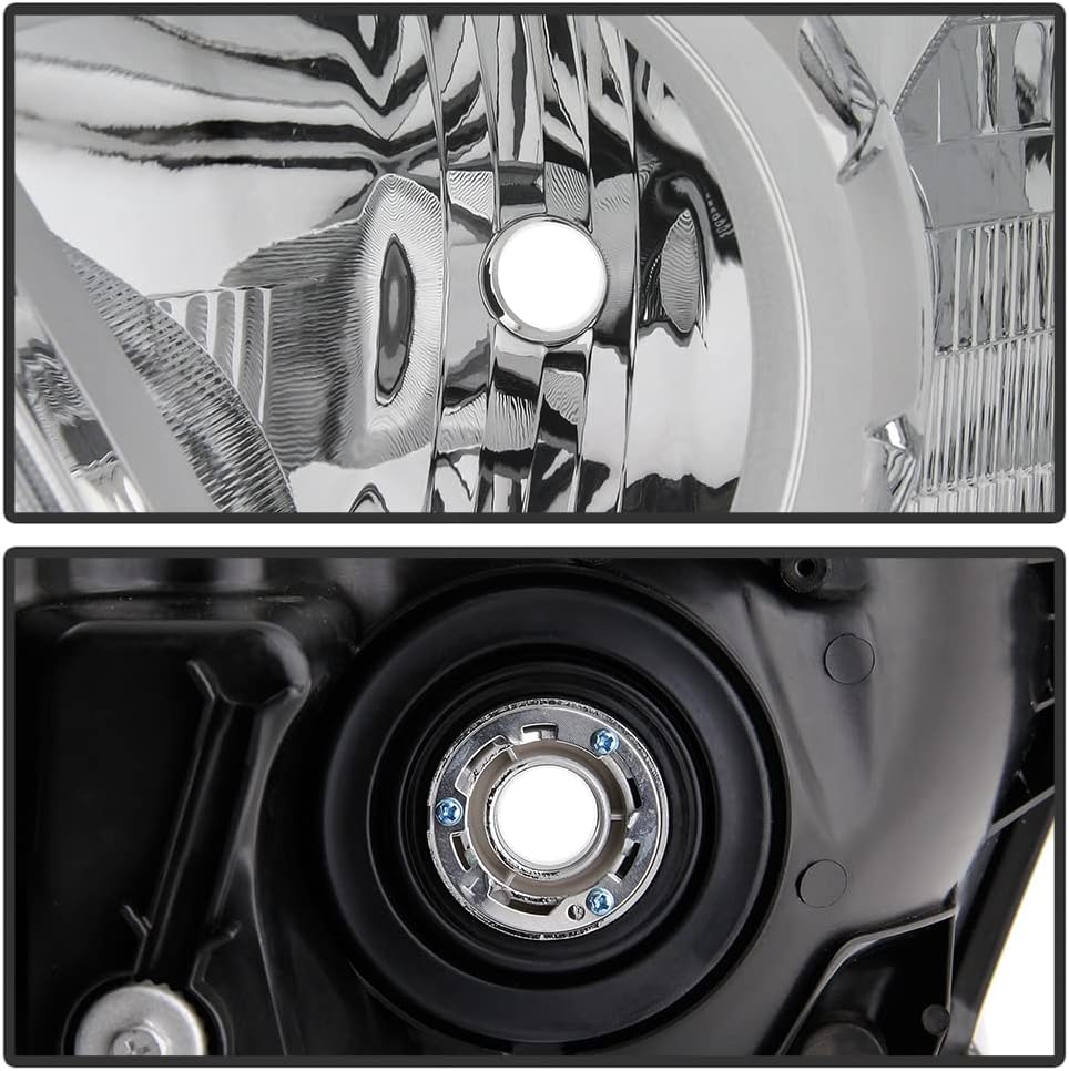 Chrome Housing Headlights Assembly Pair Set J205