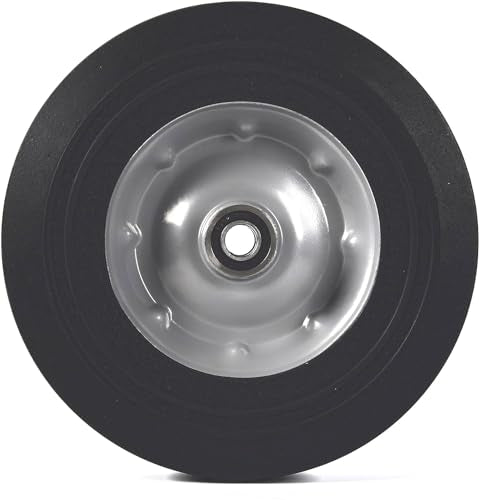 10-Inch Solid Rubber Tire Wheels Replacement 4.10/3.50-4" Flat Free Tire for Hand Truck (2-Pack) T4479