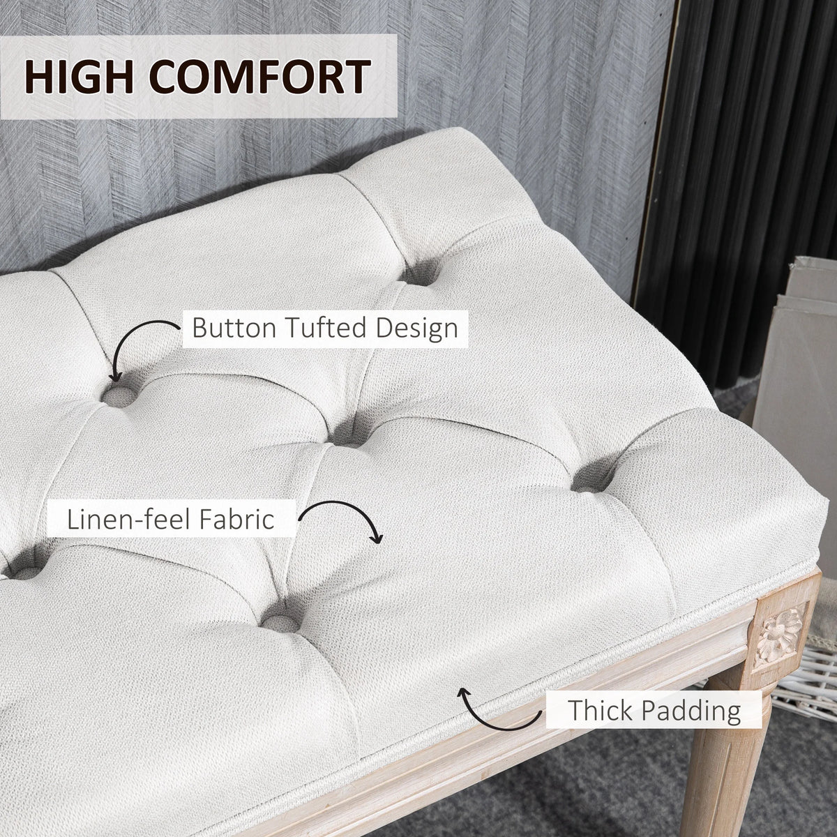 46" Upholstered Bed Bench Q988592