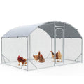 Large Metal Walk-in Chicken Coop with Anti-UV Cover Y27335