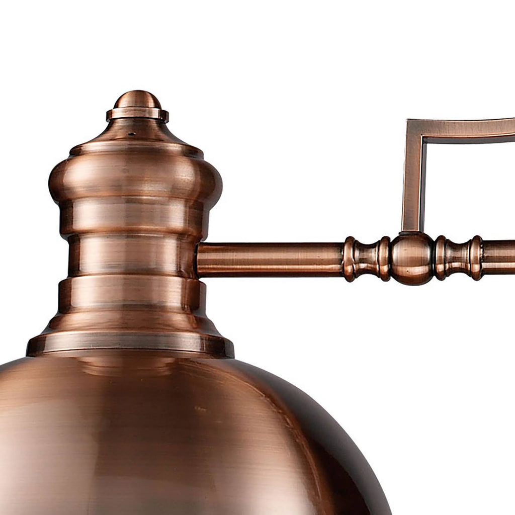 3-Light Billiard Island Light in Antique Copper D1739