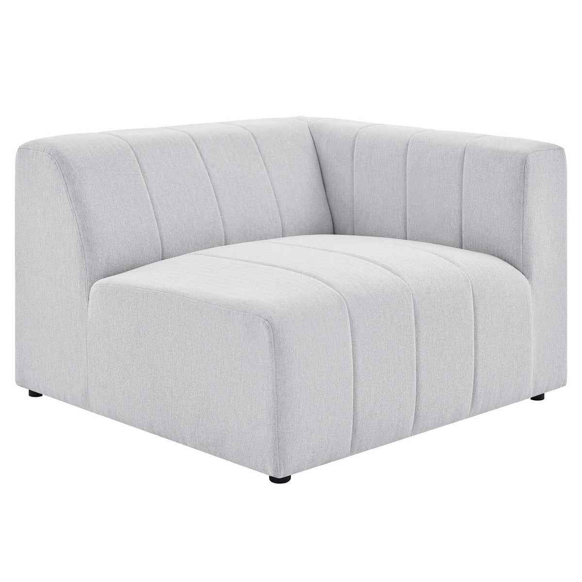 Ivory White Fabric Corner Chair I94493