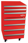 Red Compact Fridge with Built-in Tool Storage B659091