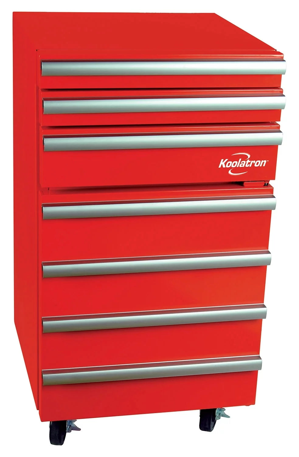 Red Compact Fridge with Built-in Tool Storage B659091