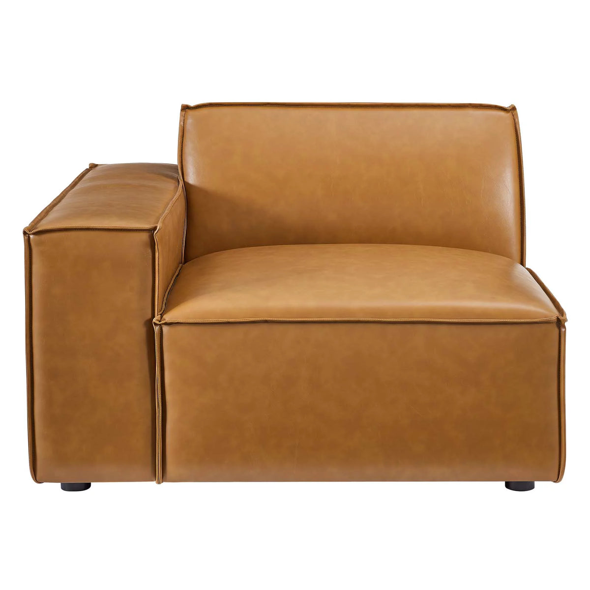 5-Piece Vegan Leather Sectional Sofa in Tan J411878