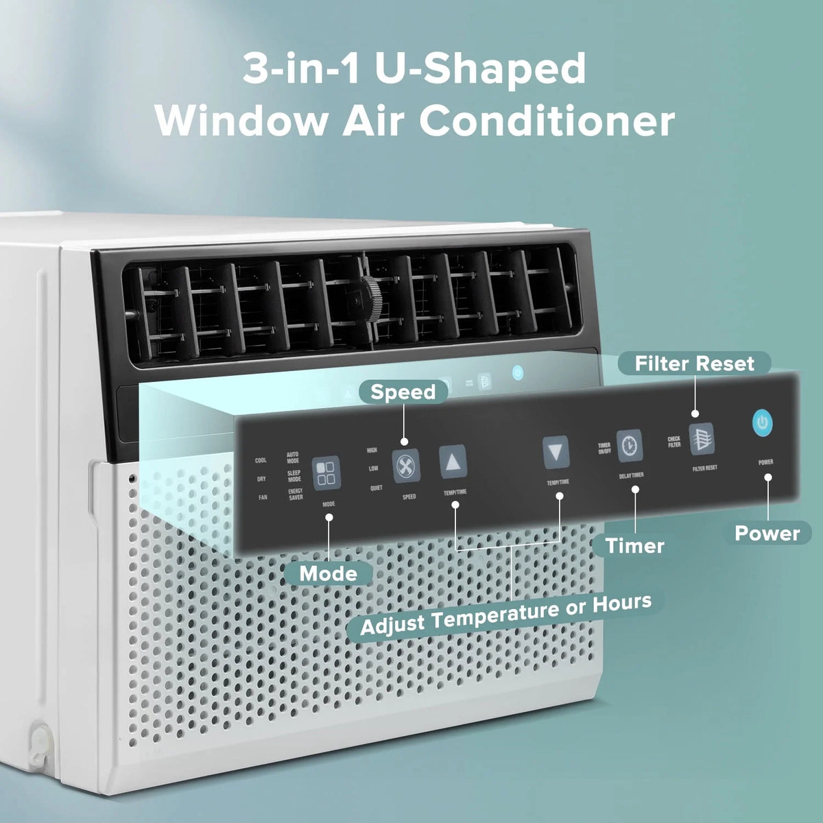 6000 BTU Window Air Conditioner with Wi-Fi & Remote, White K76536