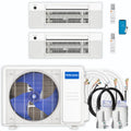 36,000 BTU 2 Zone Ceiling Cassette Ductless Air Conditioner and Heat Pump L317935