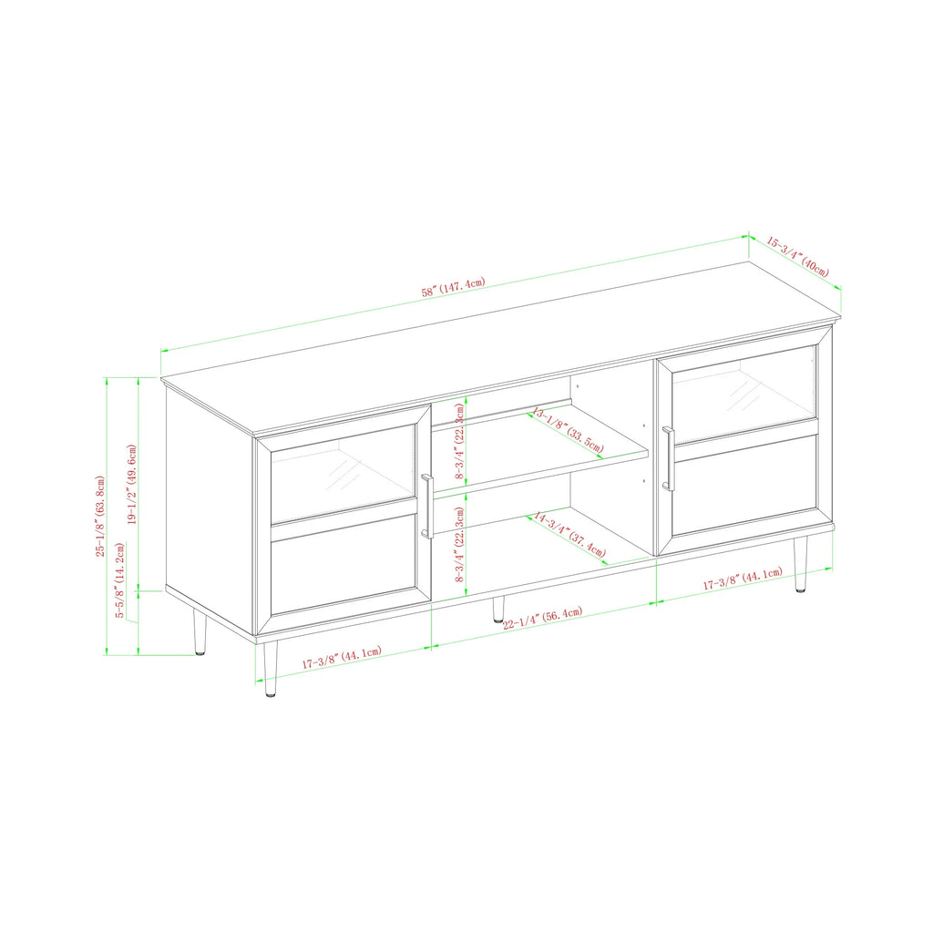 Transitional TV Stand for TVs up to 64" Reclaimed Barnwood F8987