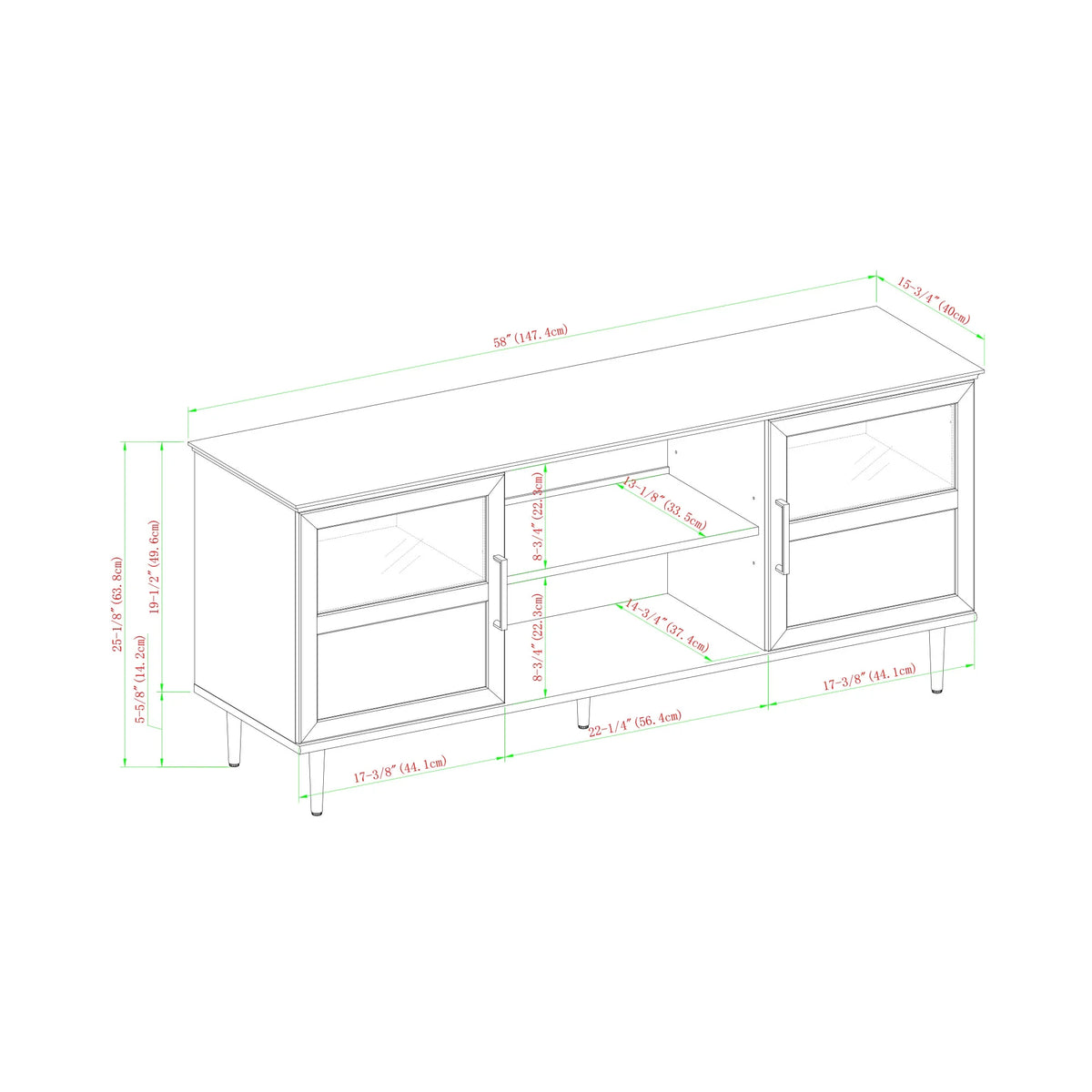 Transitional TV Stand for TVs up to 64" Reclaimed Barnwood F8987