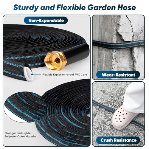 50ft Non-Expanding Flexible Garden Hose Q549