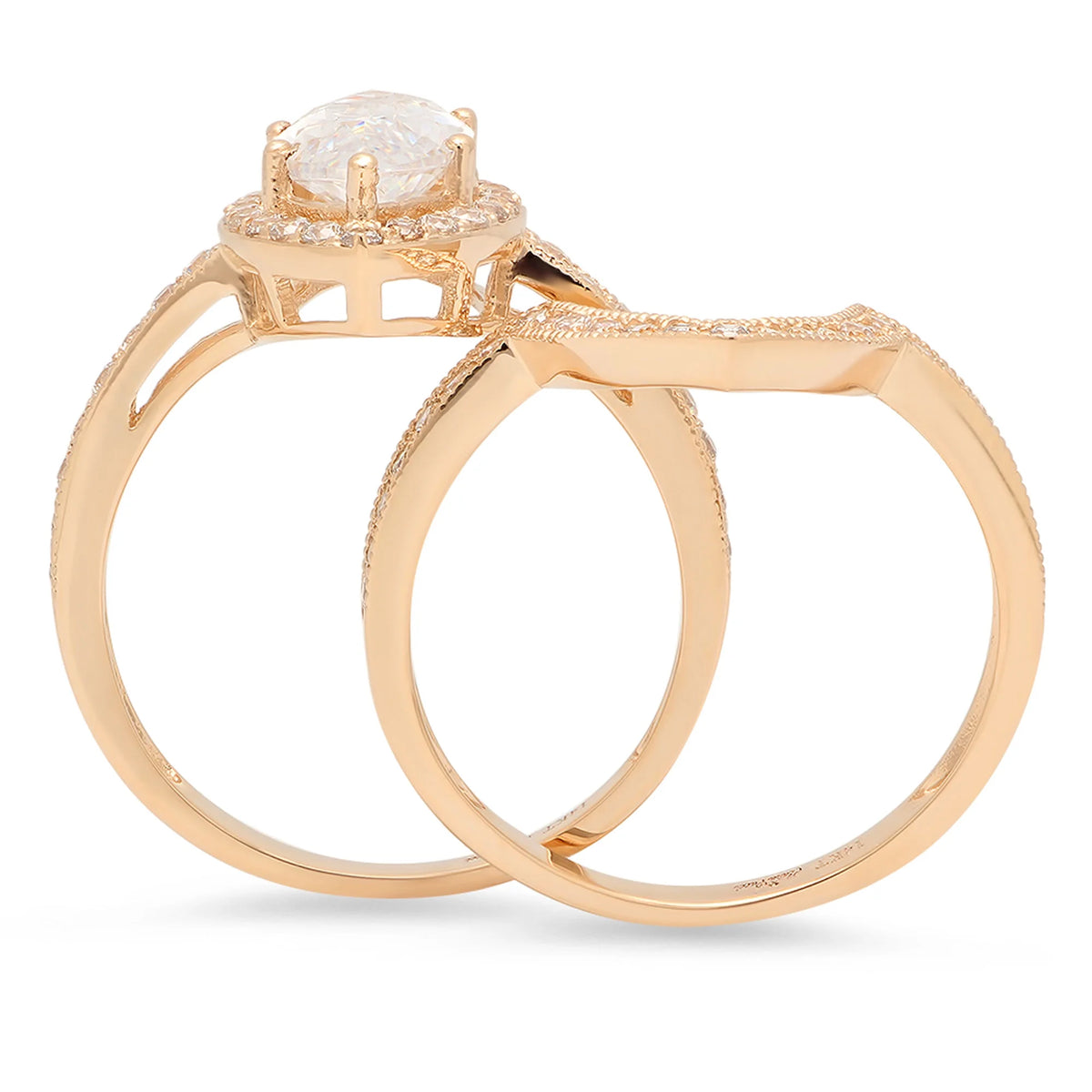 18K Yellow Gold Halo Engagement Ring with Cultured Diamond U427020