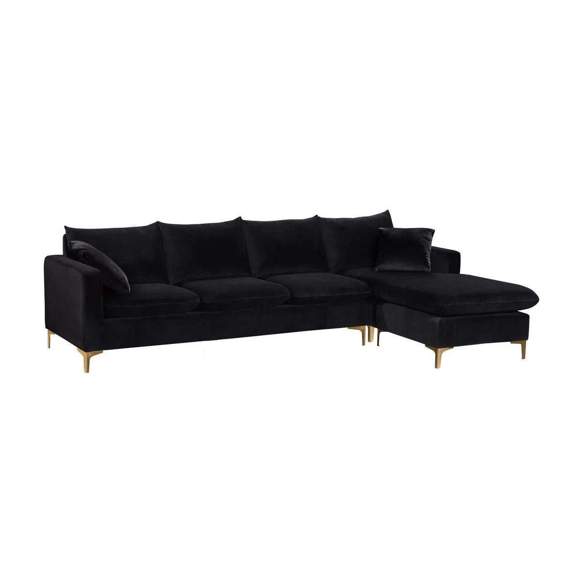 Black Velvet Reversible Sectional X23974