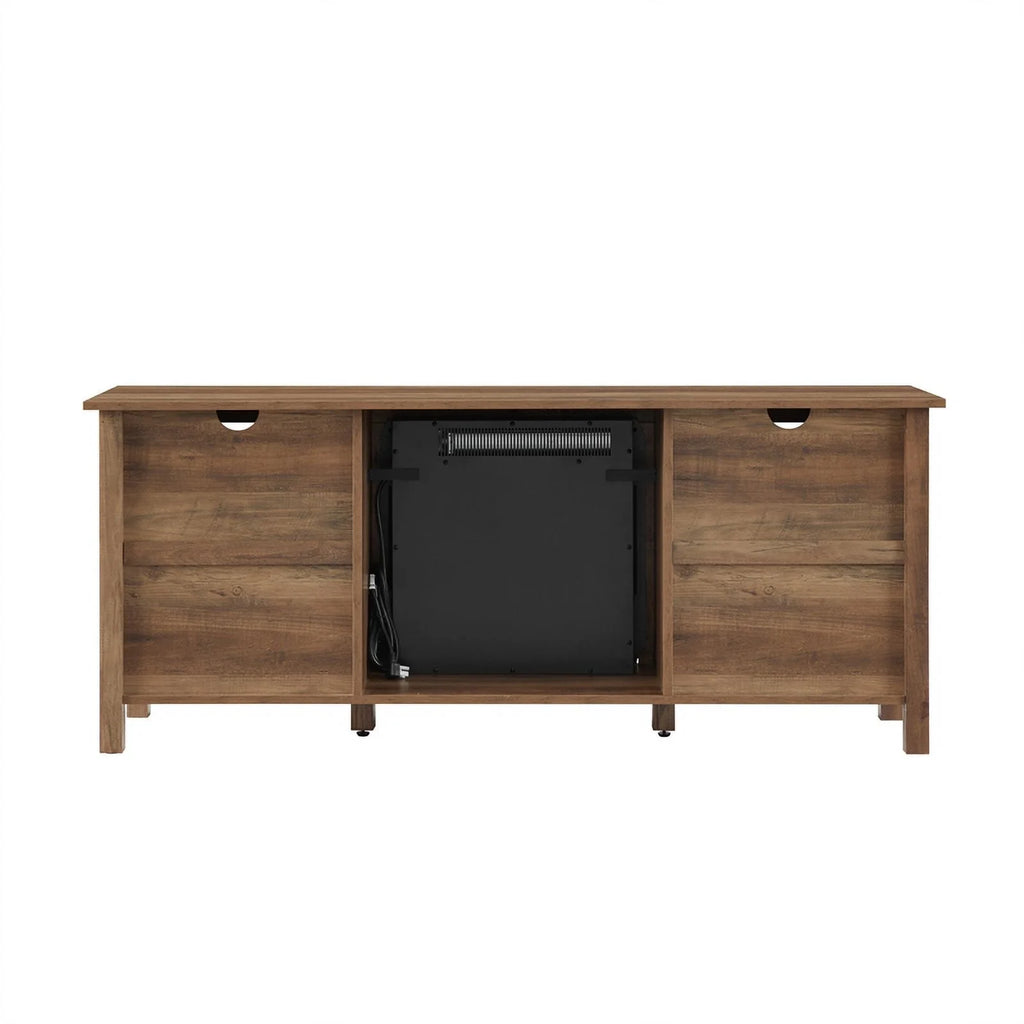 58" Rustic Oak Wood Console M17489