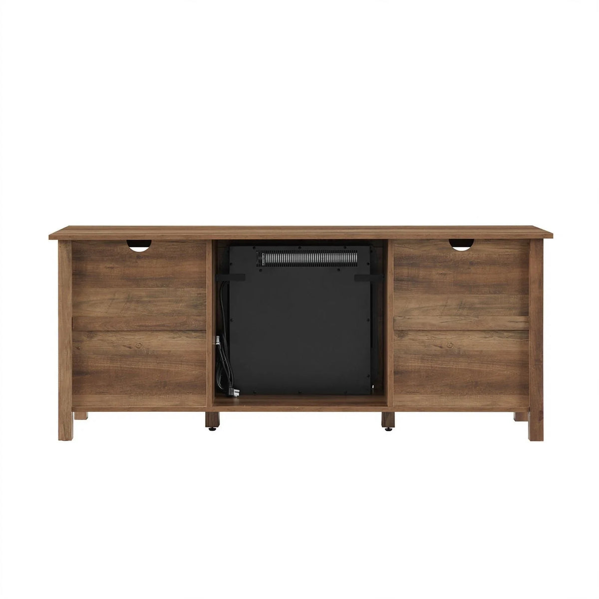 58" Rustic Oak Wood Console M17489