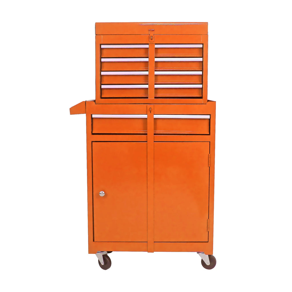 2 in 1 Steel Rolling Tool Chest, 8 Drawer, Black A681