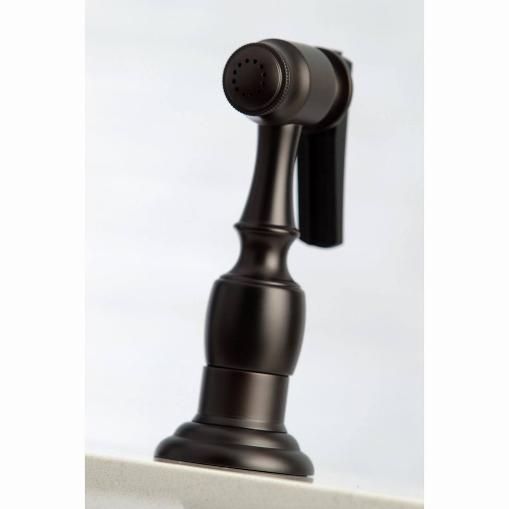 Brushed Nickel Bridge Kitchen Faucet with Sprayer N5741