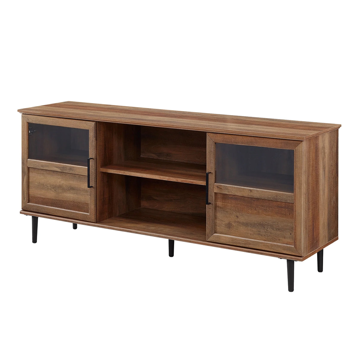Transitional TV Stand for TVs up to 64" Reclaimed Barnwood F8987
