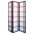 3 Panel Room Divider Cherry Red T834