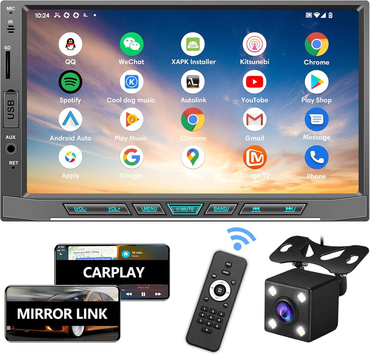 7 Inch Touchscreen Car Stereo with Bluetooth 5.2, Backup Camera X925173