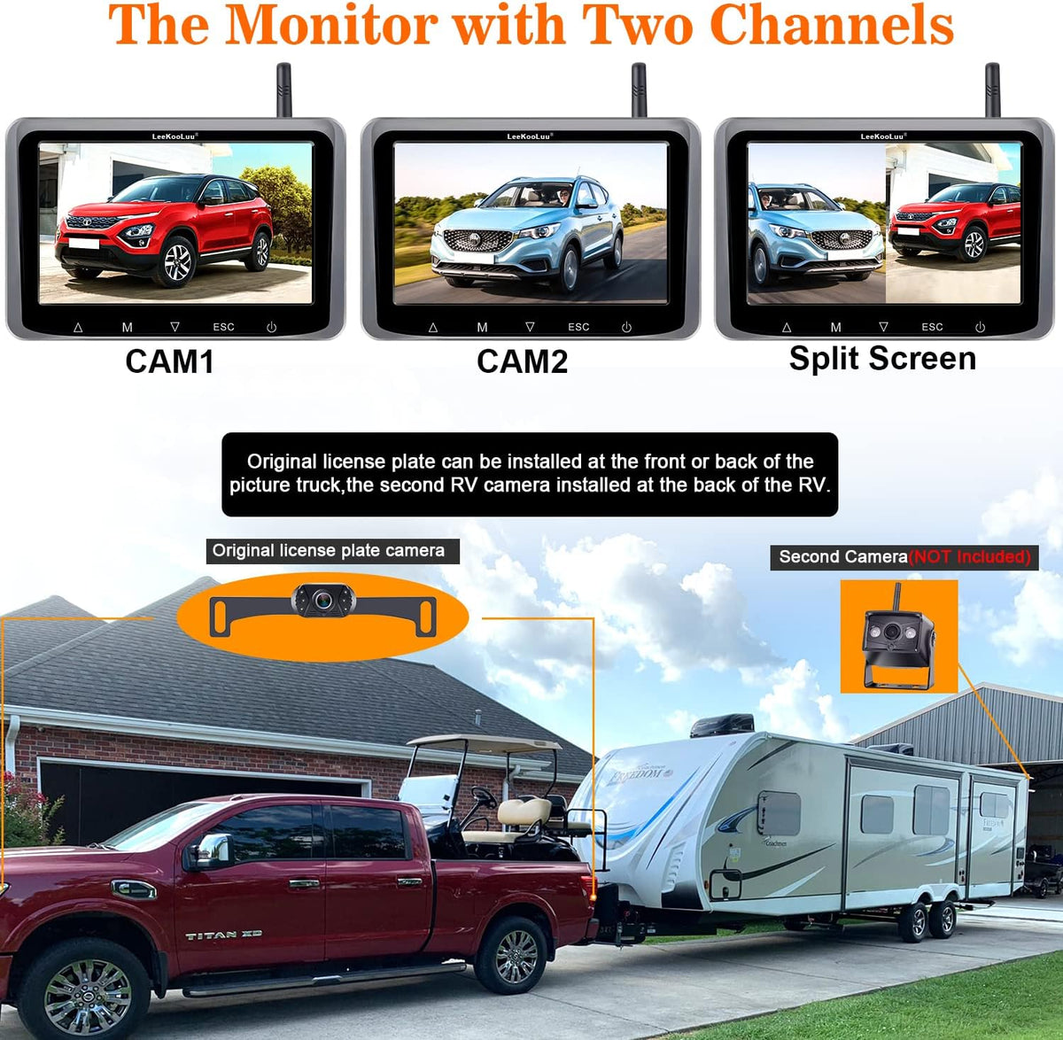Wireless Backup Camera with 5 Inch Touch Screen J814794