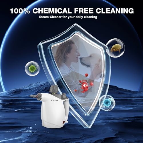 Handheld Steam Cleaner with 16 PCS Accessory & Safety Lock, 500ML White C271229