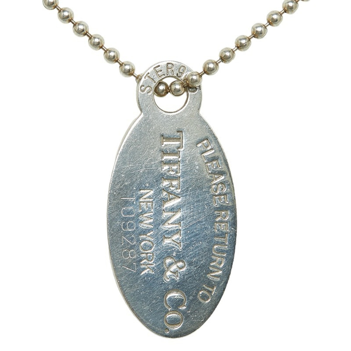 Oval Tag Necklace SV925 Silver B275