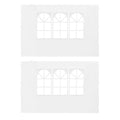 Party Tent Sidewall 2 pcs with Window PE White P6579