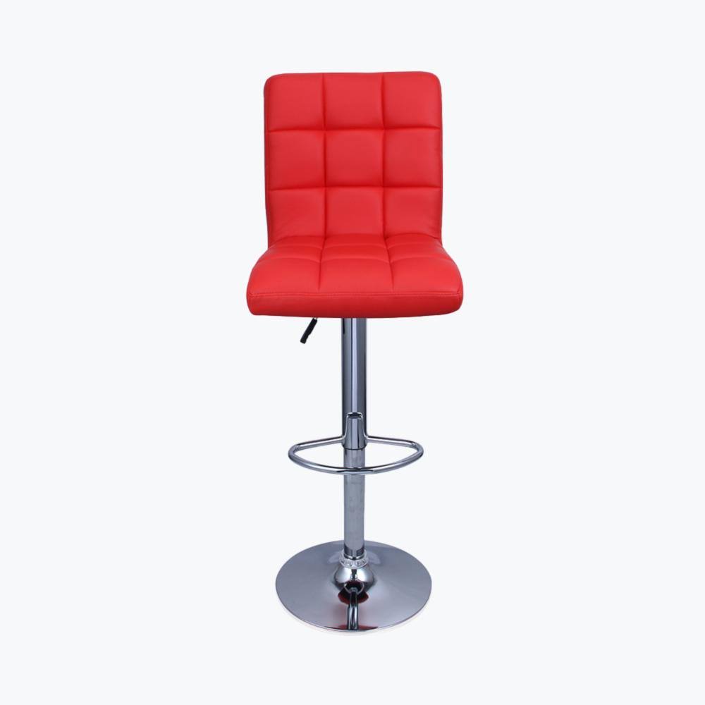 Black Leather Swivel Bar Stool, Set of 2 N29833