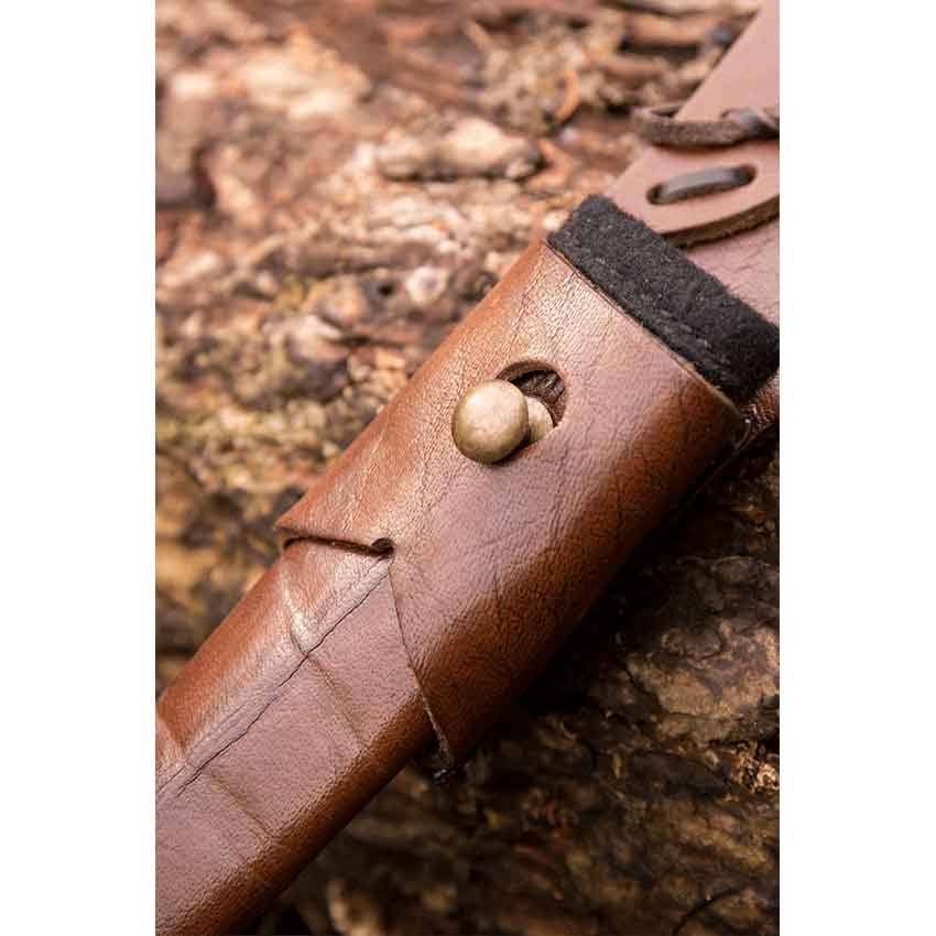 Black Leather Dagger Scabbard D996