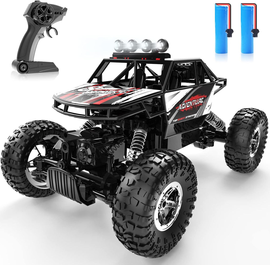 4WD Off Road Remote Control Truck with Metal Shell LED Headlight Pack of 2 D7066