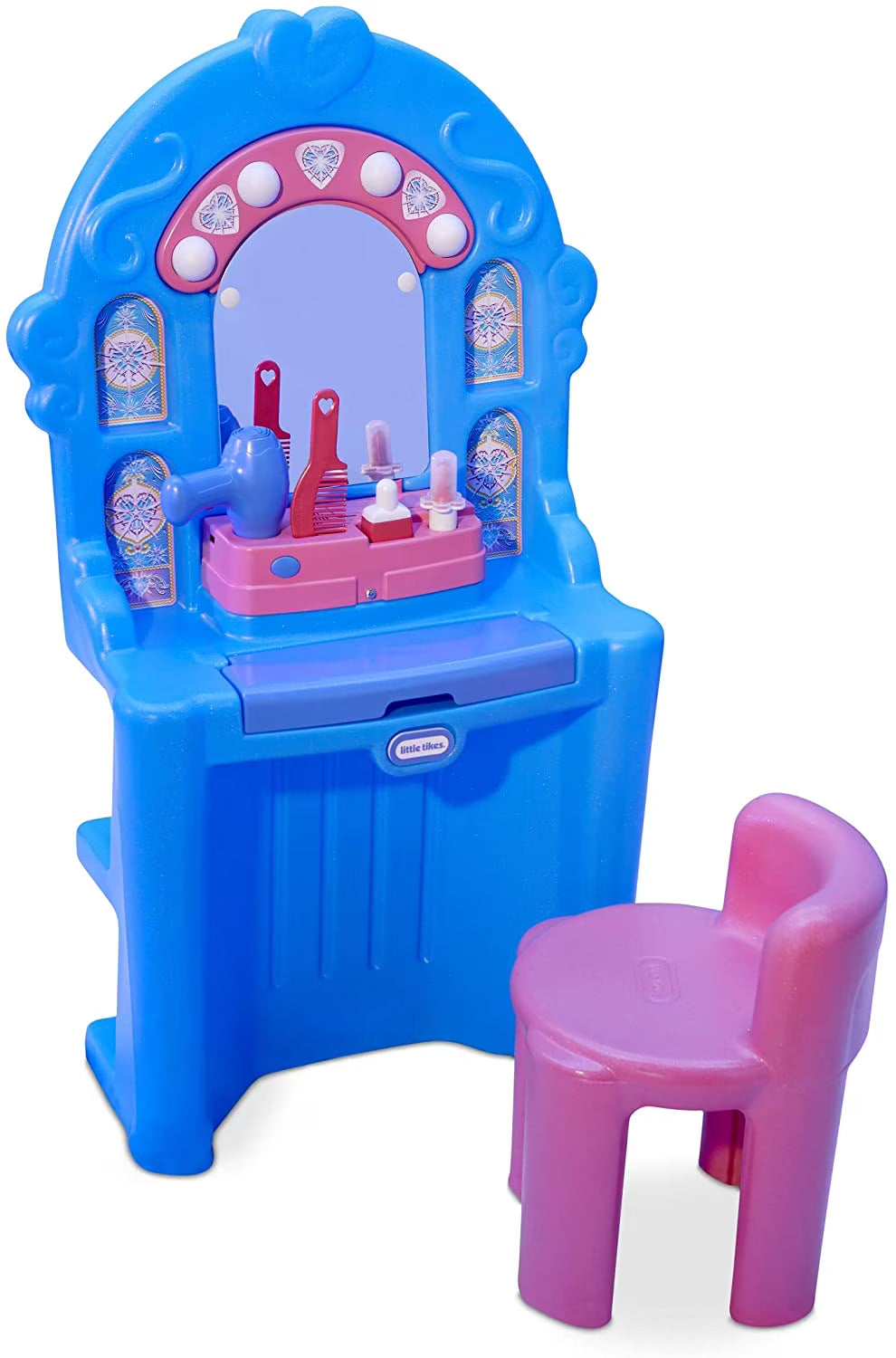 Ice Princess Magic Mirror Roleplay Vanity with Lights Sounds & Pretend Beauty Accessories O93143