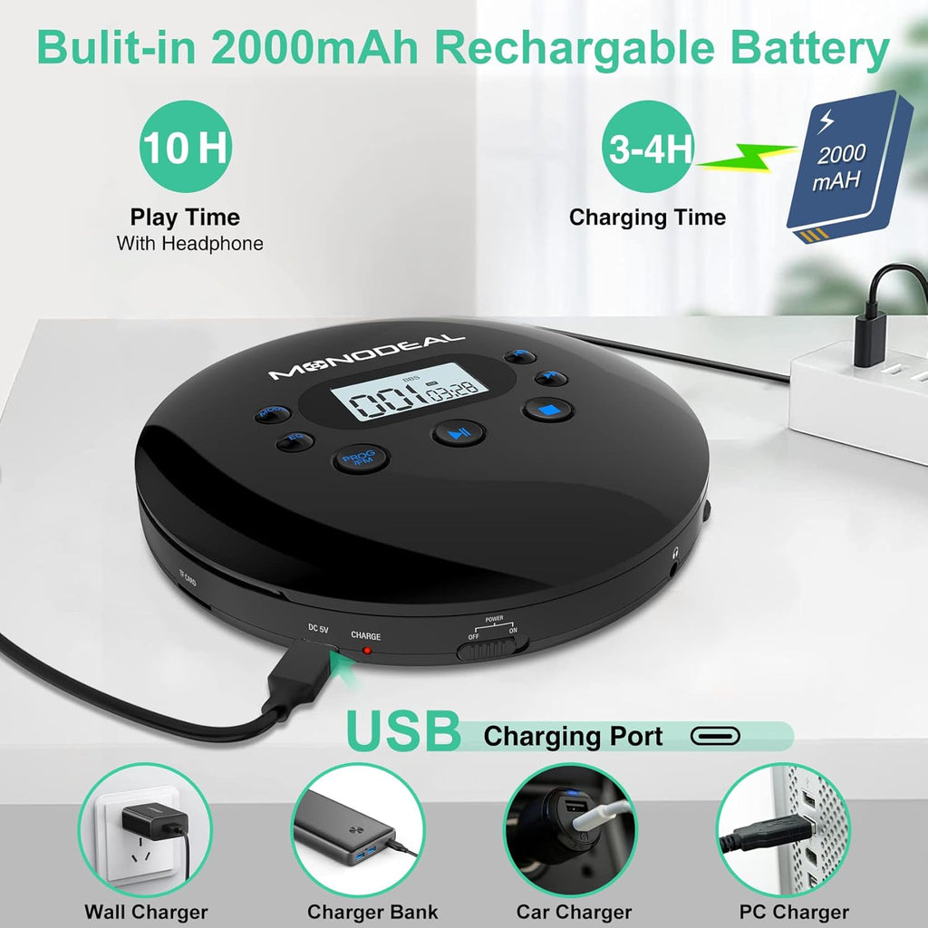 Portable CD Player with FM Transmitter E834383