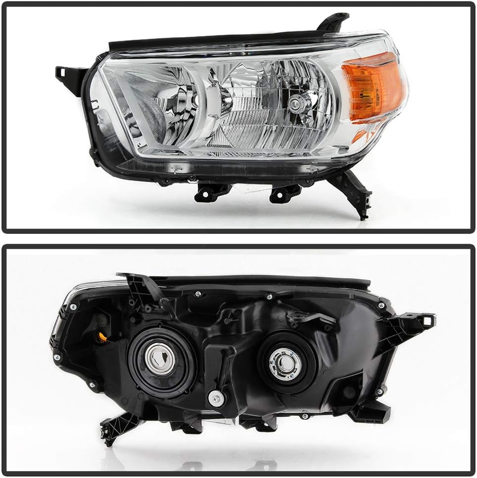 Chrome Housing Headlights Assembly Pair Set J205