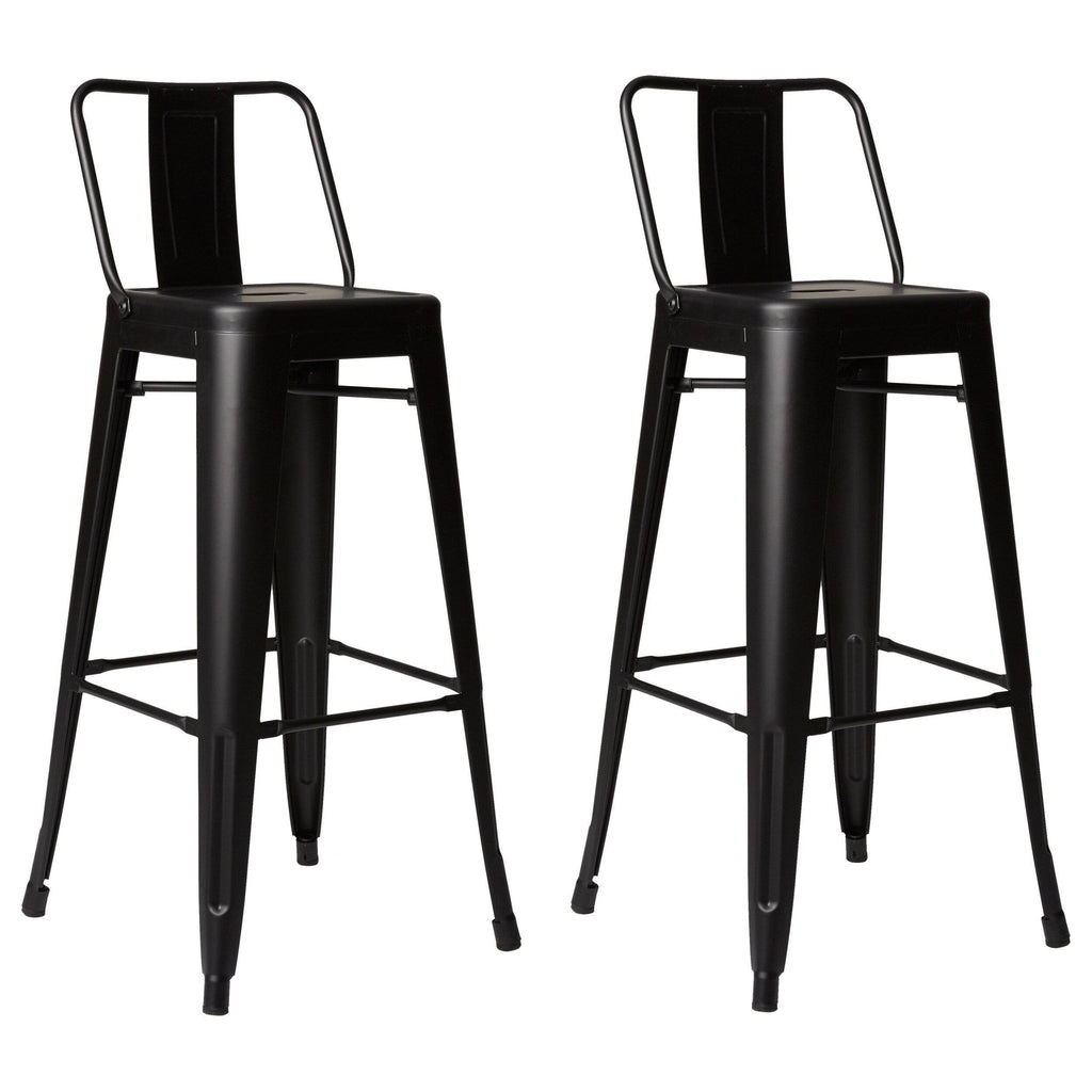 Black Steel Bar Stool (Set of 2) U6510