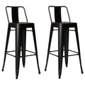 Black Steel Bar Stool (Set of 2) U6510