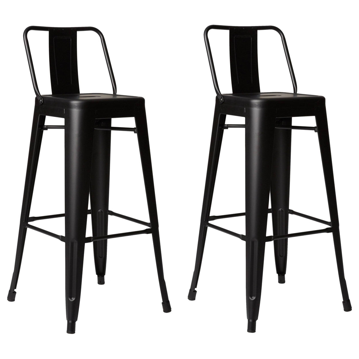 Black Steel Bar Stool (Set of 2) U6510