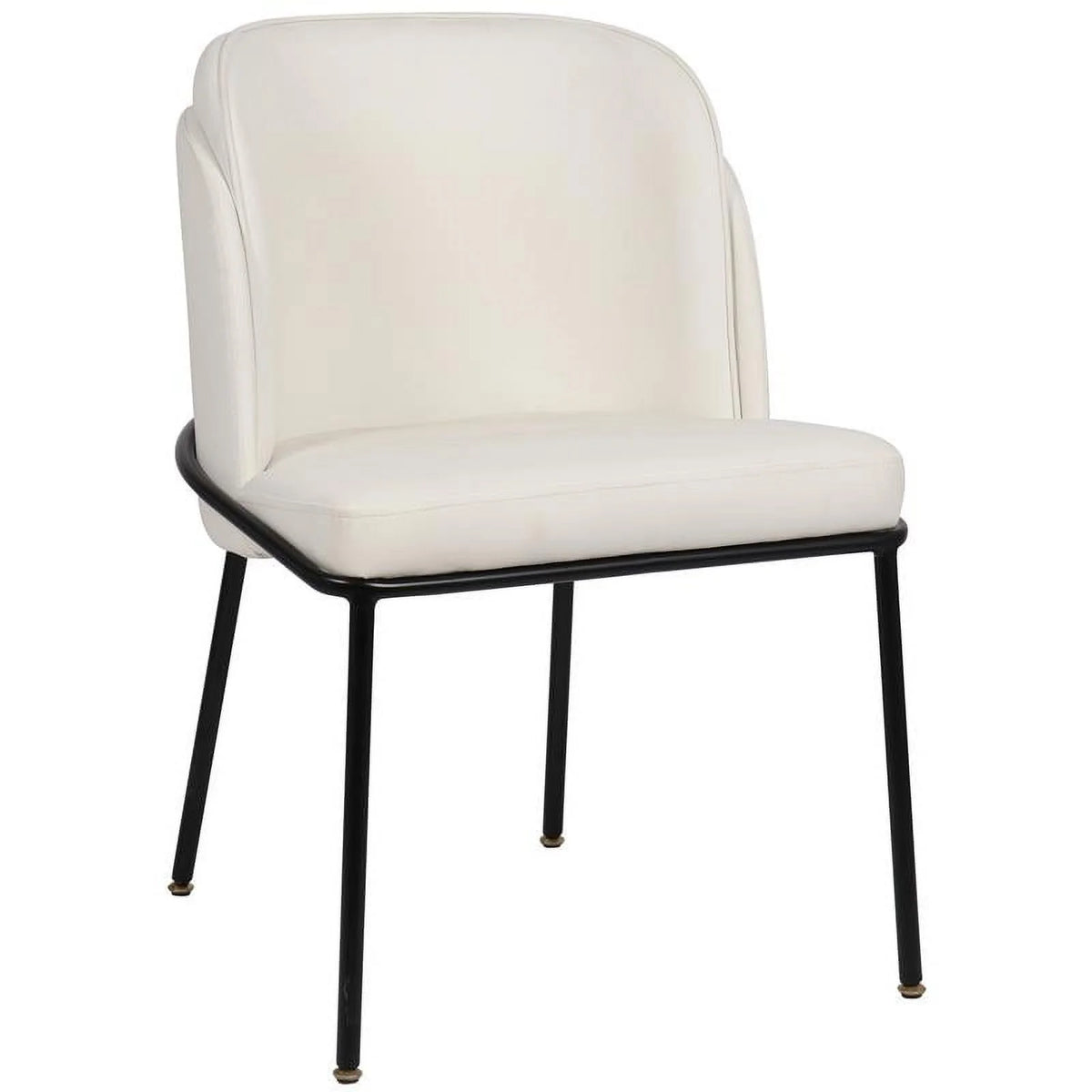 White Vegan Leather Dining Chair C5347