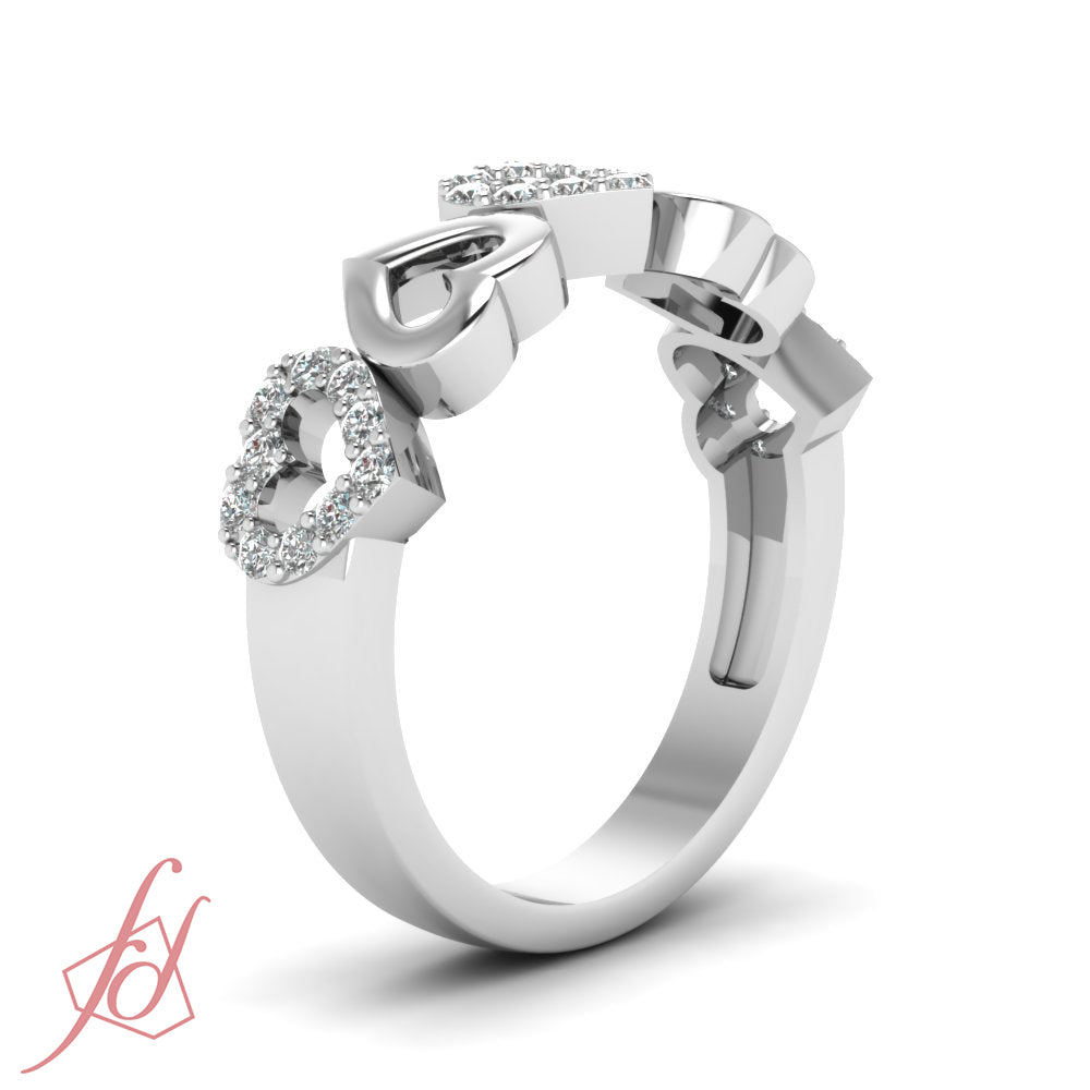 14K White Gold Diamond Wedding Band V1644