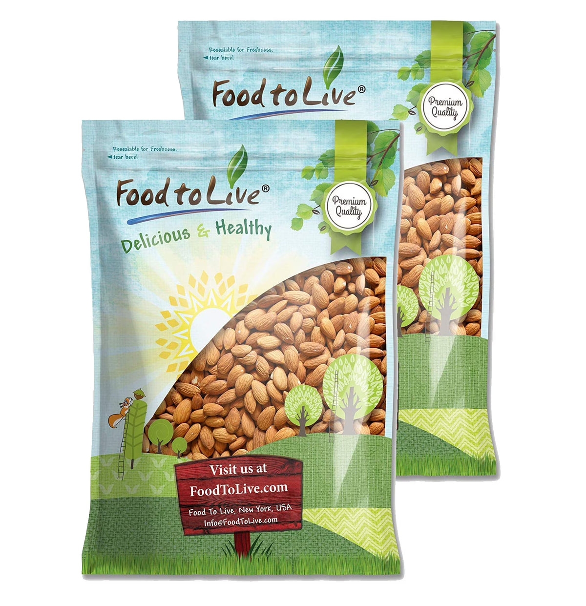 Raw Vegan Kosher Almonds, 15 Pounds I23608
