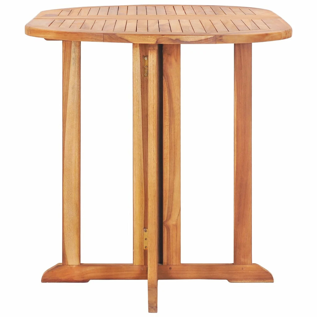 Folding Extendable Teak Wood Oval Outdoor Dining Table A3358